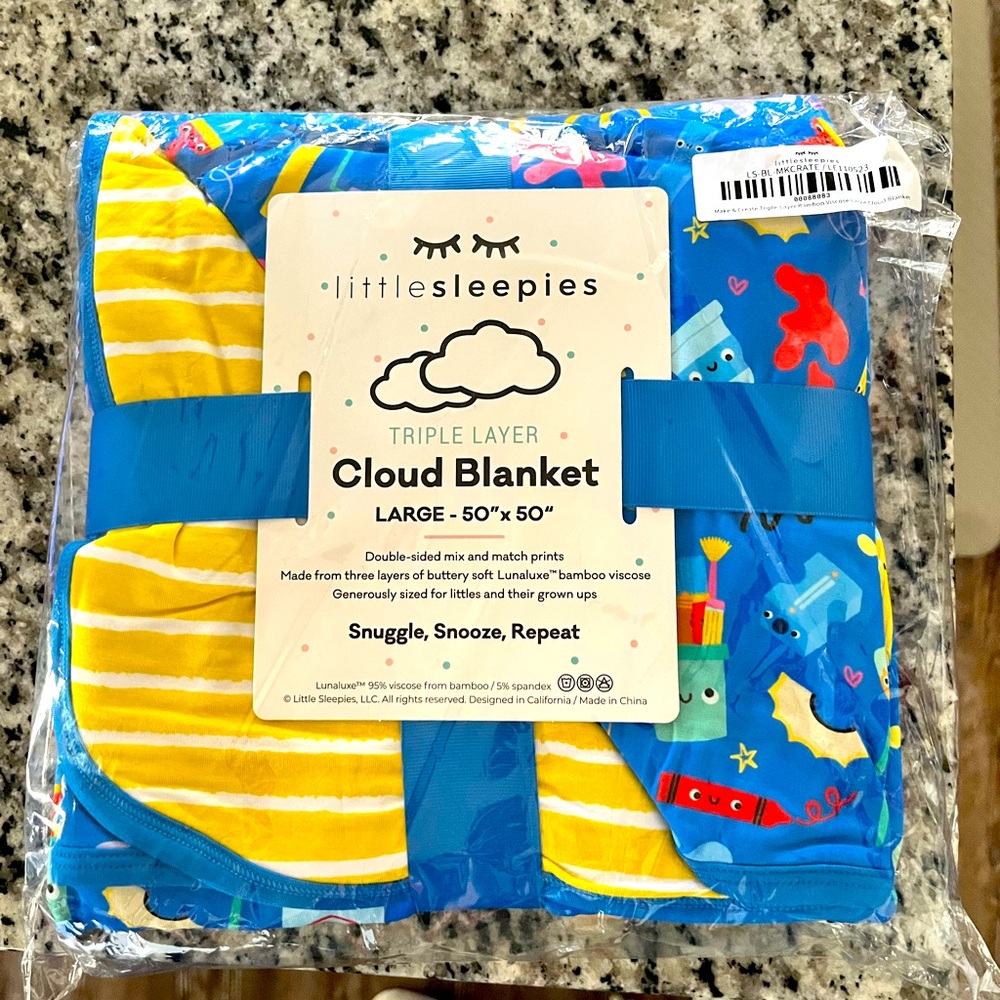 Little Sleepies Make and Create Cloud Blanket NWT